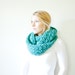 the CHARLOTTE infinity - Chunky Cowl Infinity Scarf Hooded Scarf - country green - limited quantities available