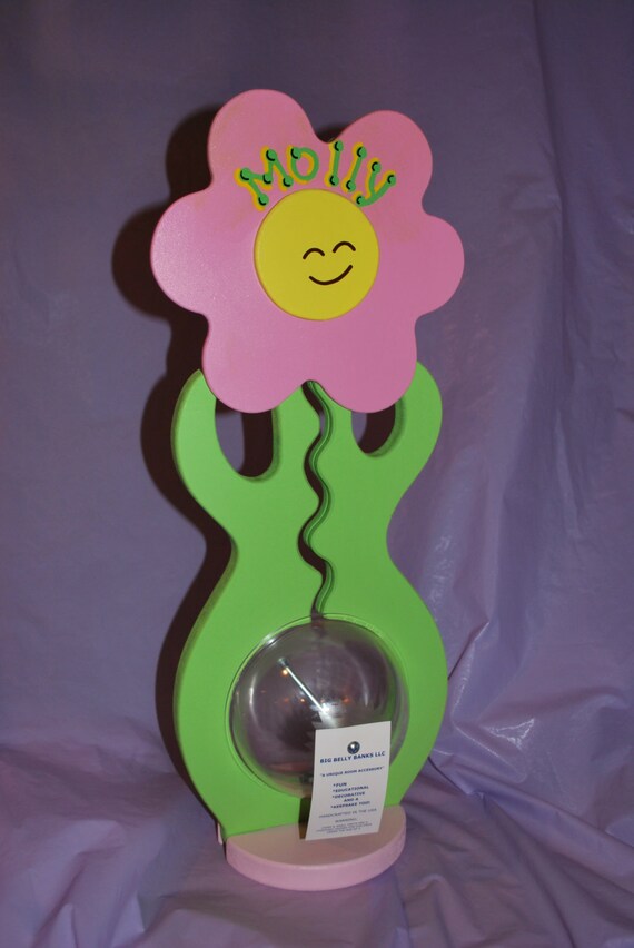 Personalized Big Belly Flower Piggy Bank