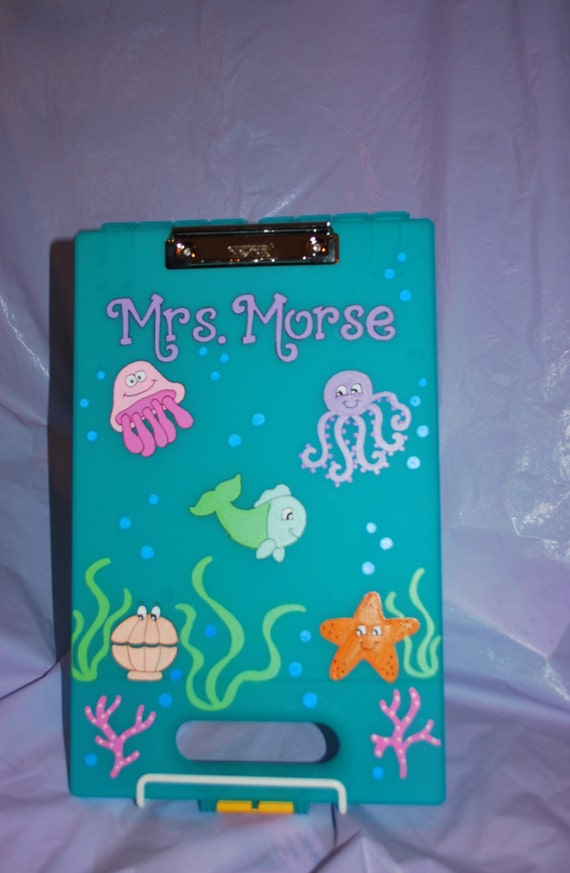 Kids Clipboard Storage Case PASTEL OCEAN by confettigiftsbyg