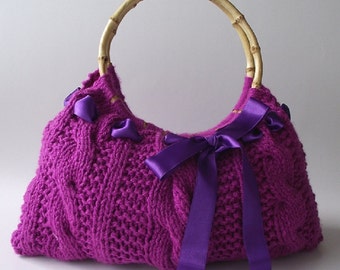 KNITTING BAG PATTERN Cosmetic bag Purse with by LiliaCraftParty