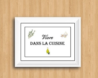 La Cuisine,French Cuisine Quote,Cuisine Print,Cuisine Wall Decor,French Kitchen,Kitchen Wall Decor,French Poster,French Print