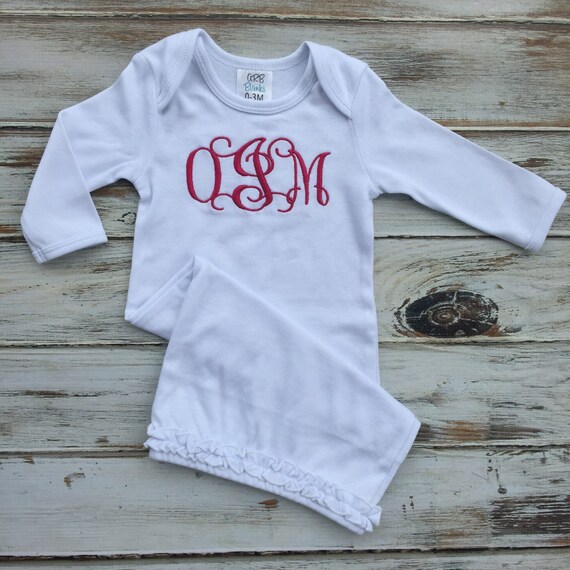 monogrammed gowns for newborns