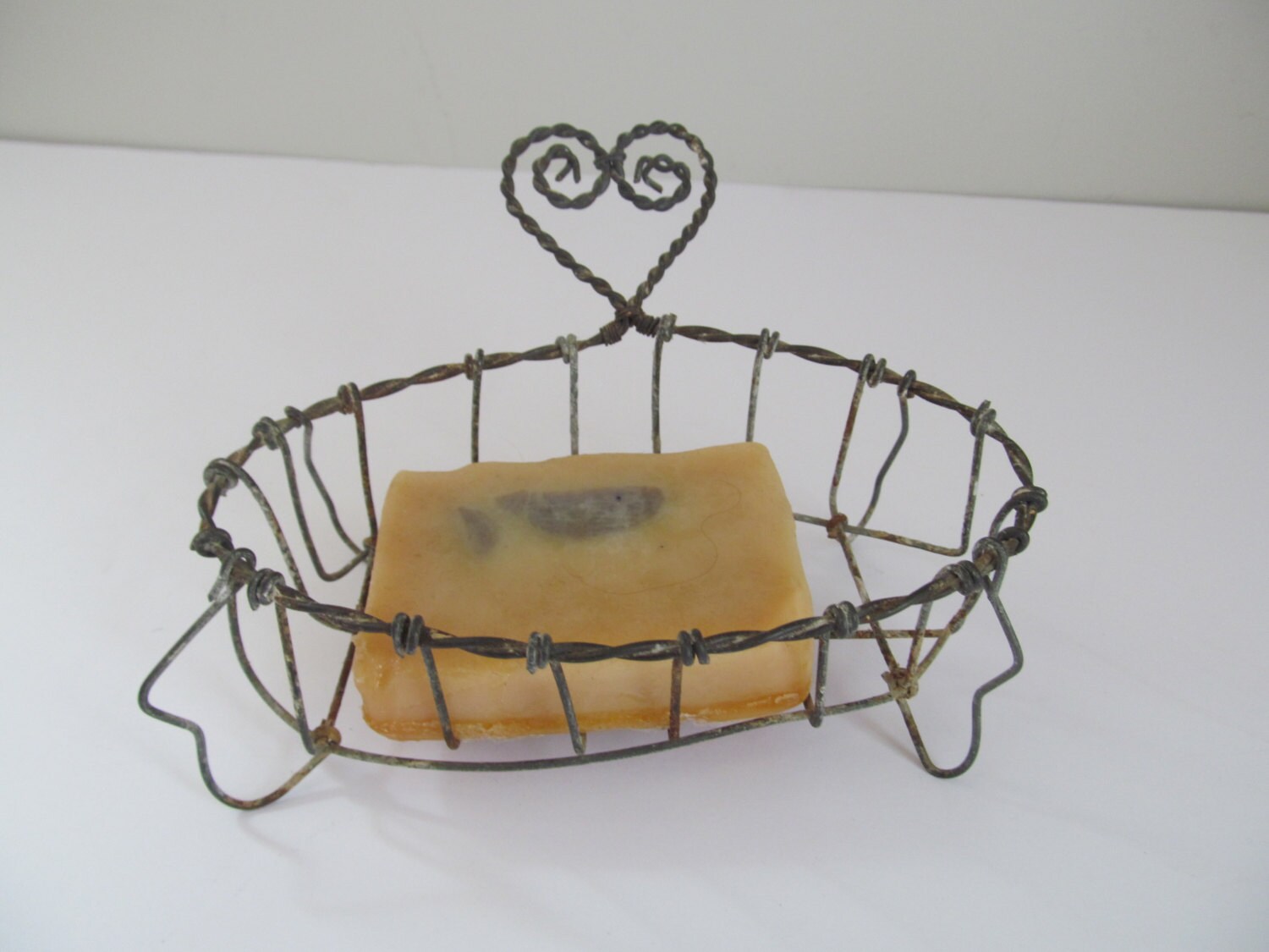 Vintage Wire Soap Dish Wire Heart