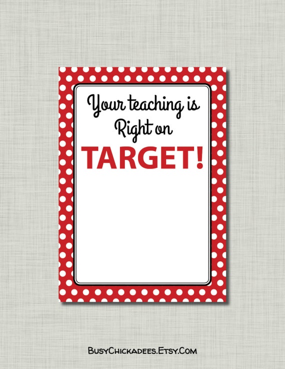 Teacher Appreciation Gift Card Target Printable by CoralBalloon