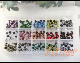 Kit of 9mm Color Safety Eyes for crochet doll-totally 75 pairs