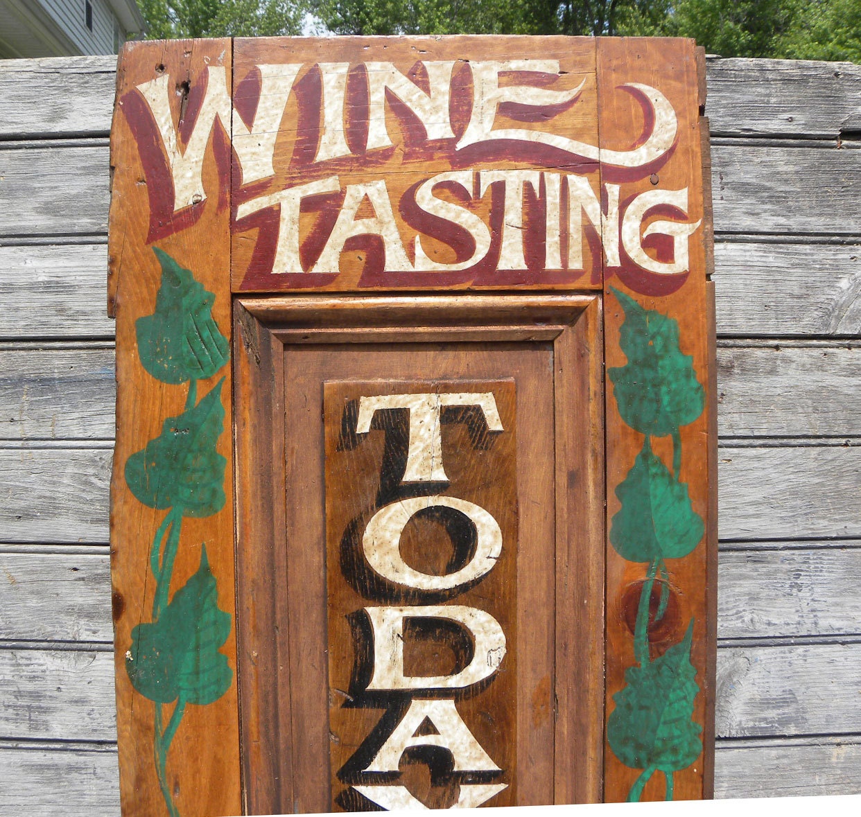 Wine Tasting Today sign hand painted Z WT2 by ZekesAntiqueSigns