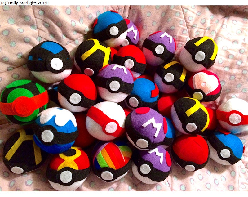 pokeball plush set