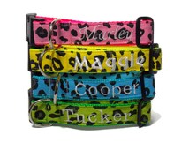 Popular items for leopard dog collar on Etsy