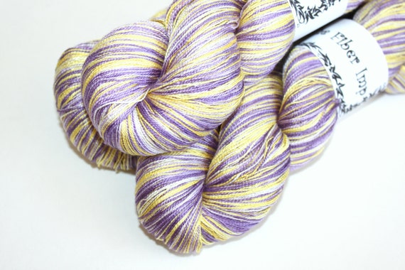 Sale Hand Dyed Yarn Mulberry Silk Grapesicle