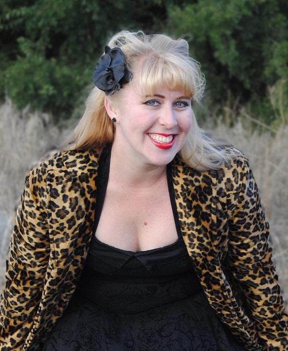 Lovely Large Black Orchid Hair Clip by PuffyCheeks