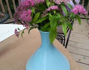 Beautiful Robin's Egg Blue Mid Century Modern Vase