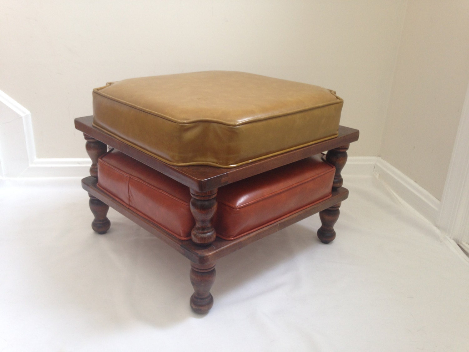 Vintage Ethan Allen Modern Foot Stool Rest Mid Century Eames