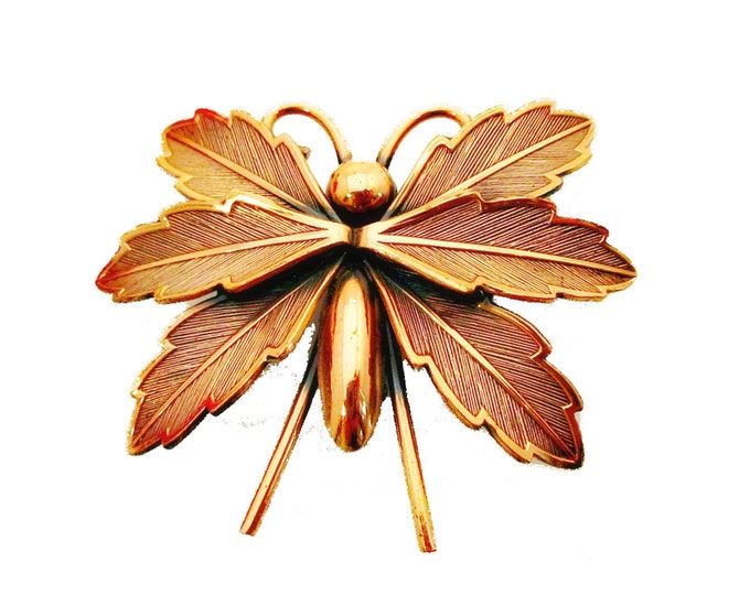 Copper Butterfly brooch Bell Trading company pin