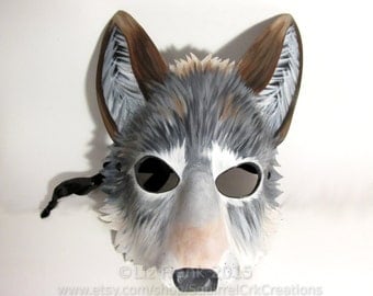 Steampunk Wolf Mask in Copper and Black by SquirrelCrkCreations