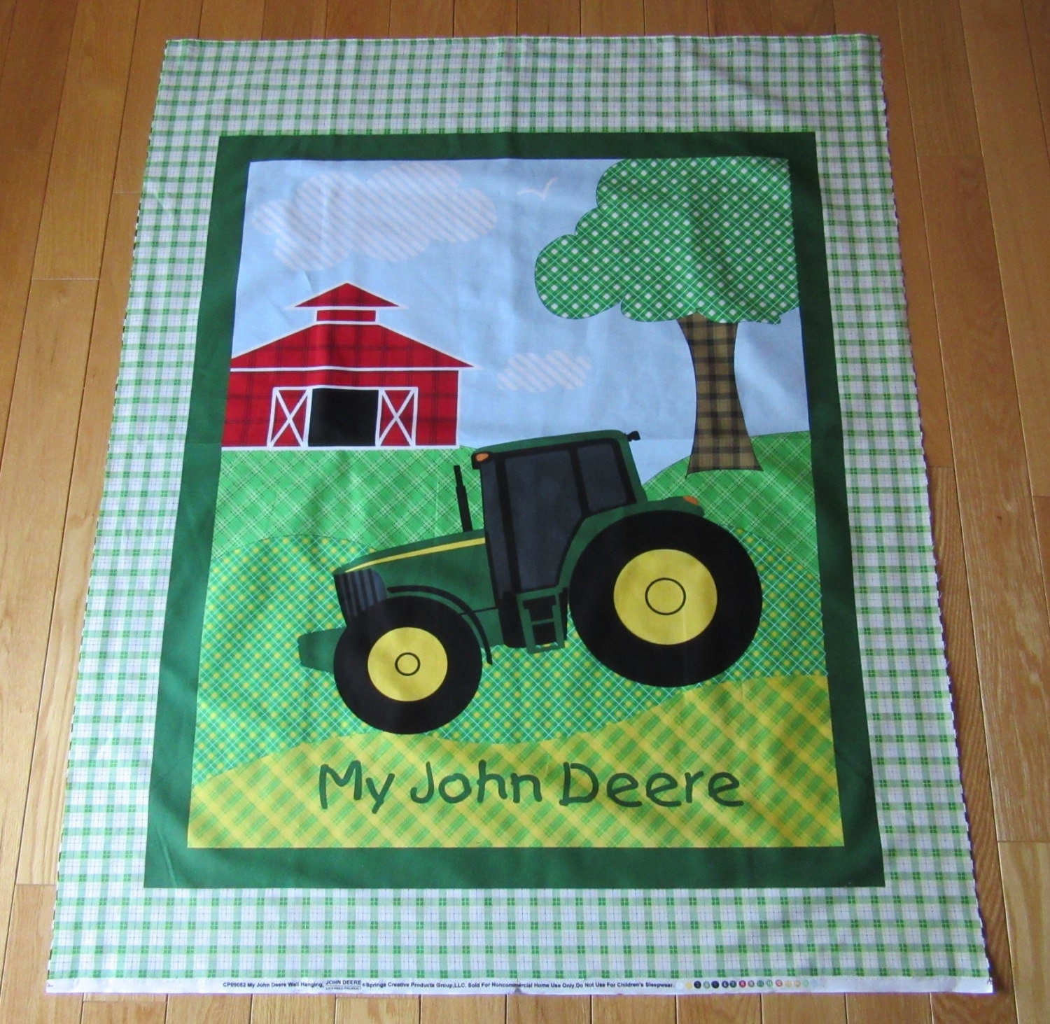 my-john-deere-fabric-panel-baby-quilt-wall-hanging-tractor