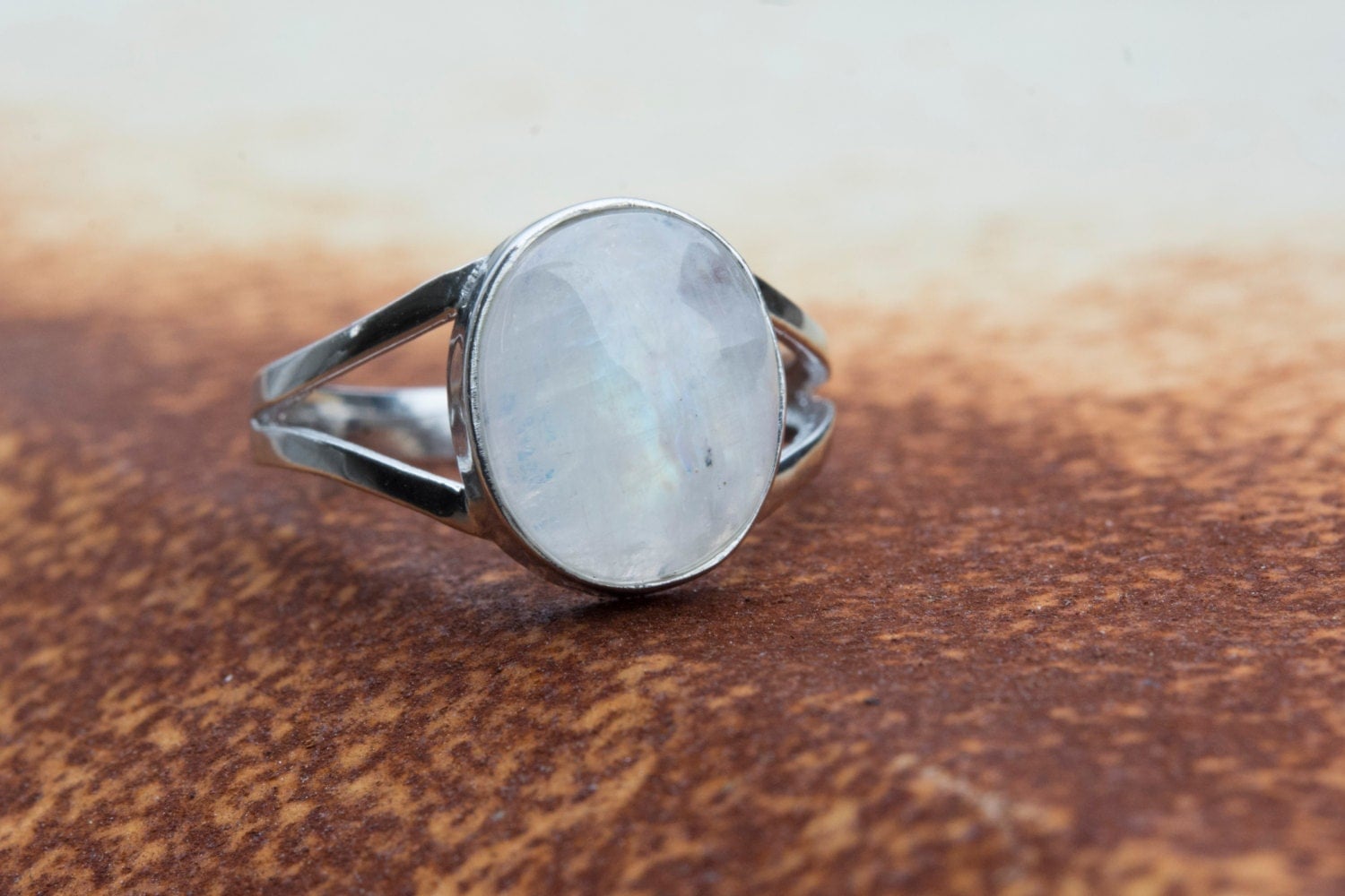 oval stone ring bezel setting ring handmade gemstone ring