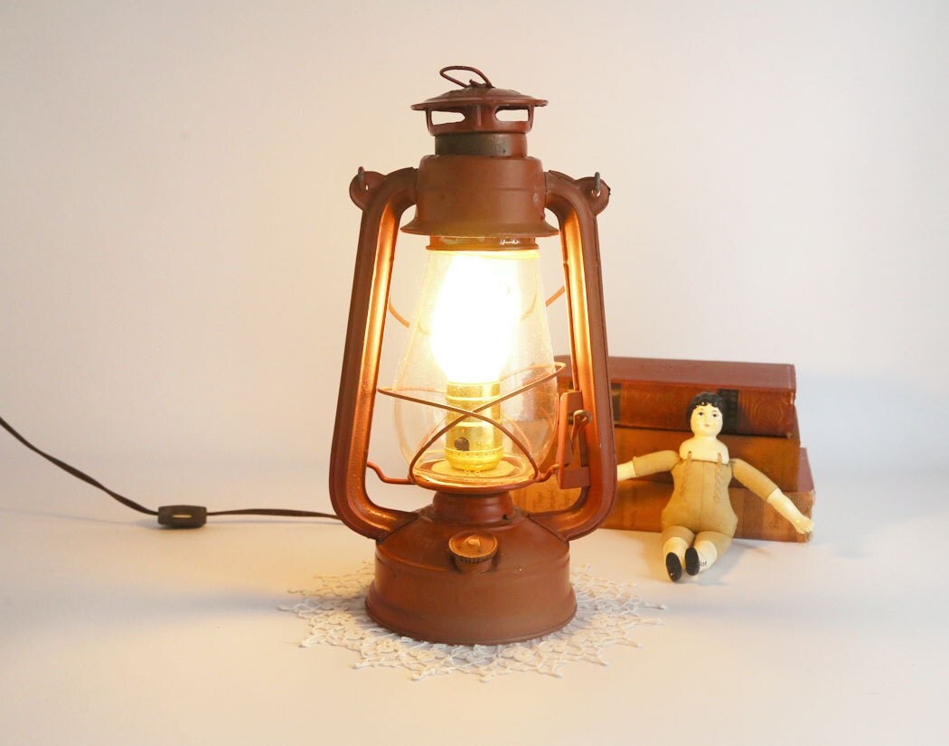 Vintage Dietz American Camper Lantern Red Lantern Electric