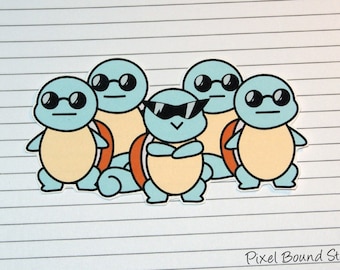 Squirtle Squad Sticker and Magnet