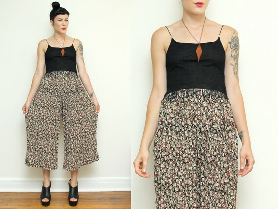 floral gaucho pants