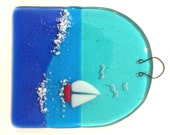 Out in the Bay - Small Fused Glass Hanging Panel