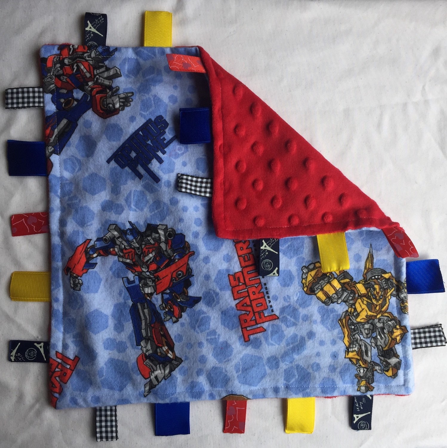 ADORABLE Handmade Tag Security Blanket by CupcakeExpresssions