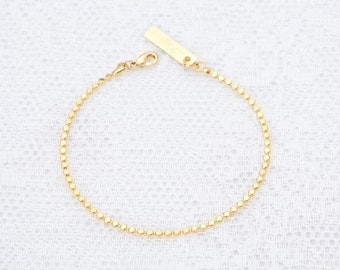 Dainty Gold Bracelet, Delicate Gold Chain Bracelet, Layered Bracelet, Bridesmaid Gift, 24k Gold or Silver Plated Jewelry.