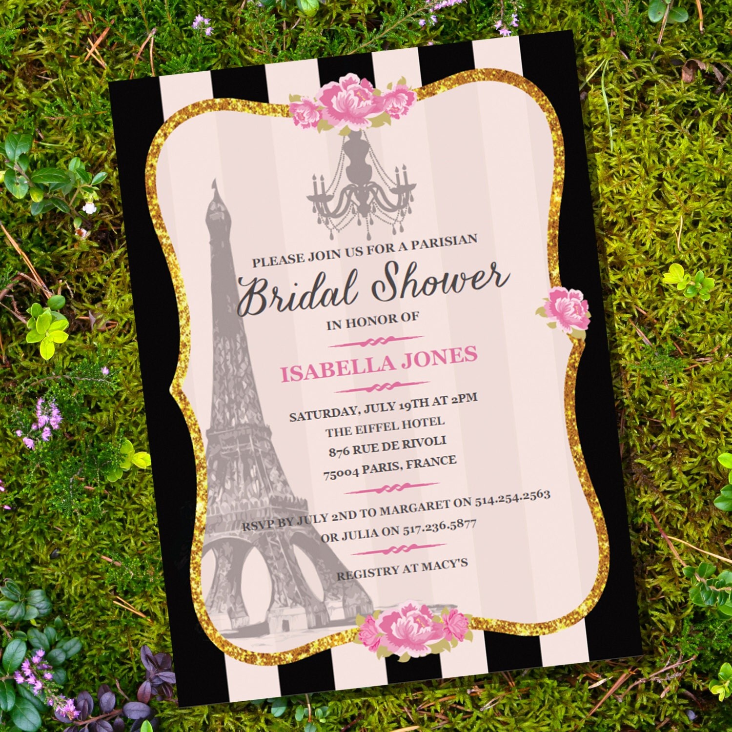 Paris Invitations Bridal Shower 8