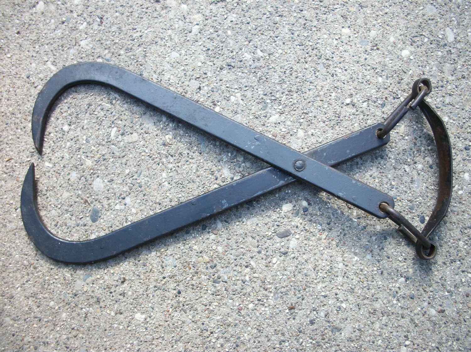 antique cast iron ice tongs