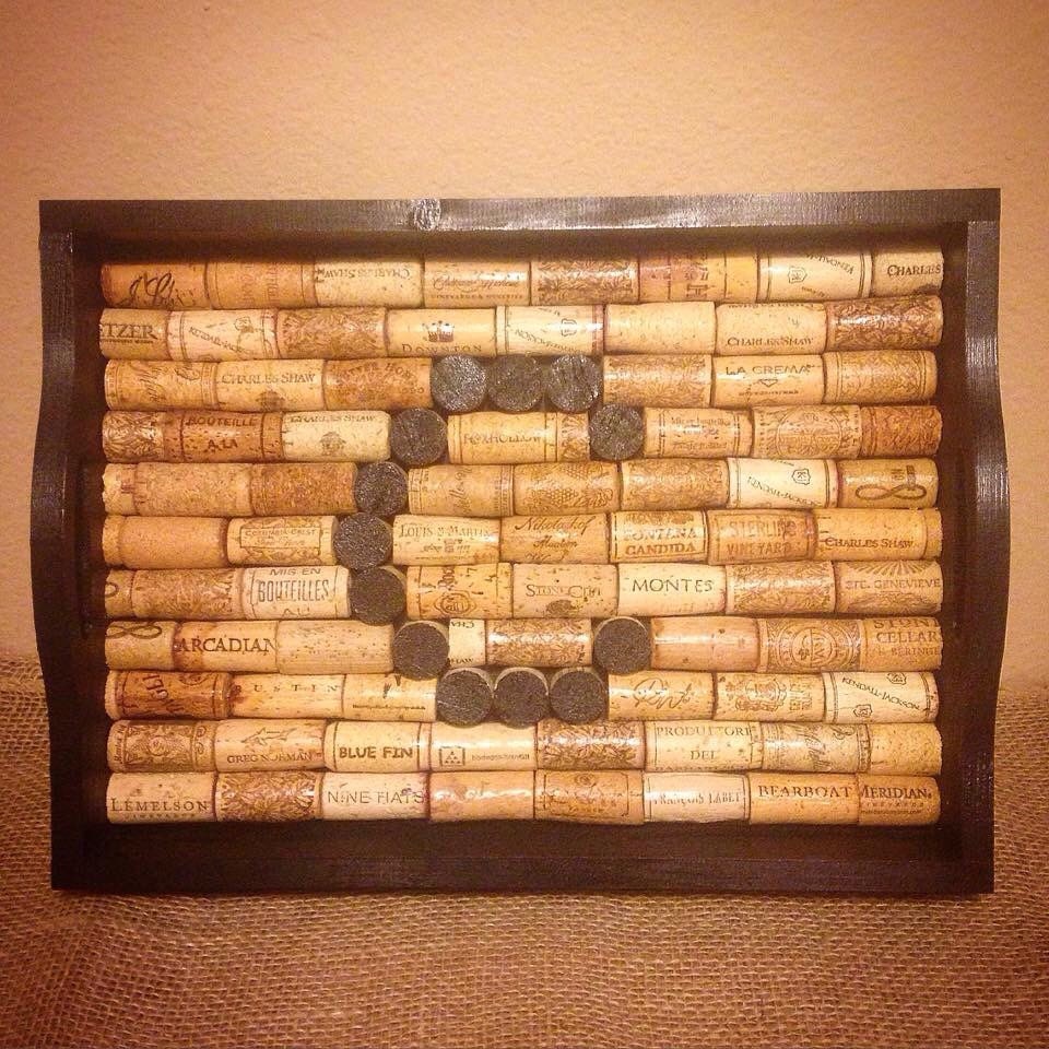 Wine Cork Monogram TrayWine CorkServing TrayDisplay