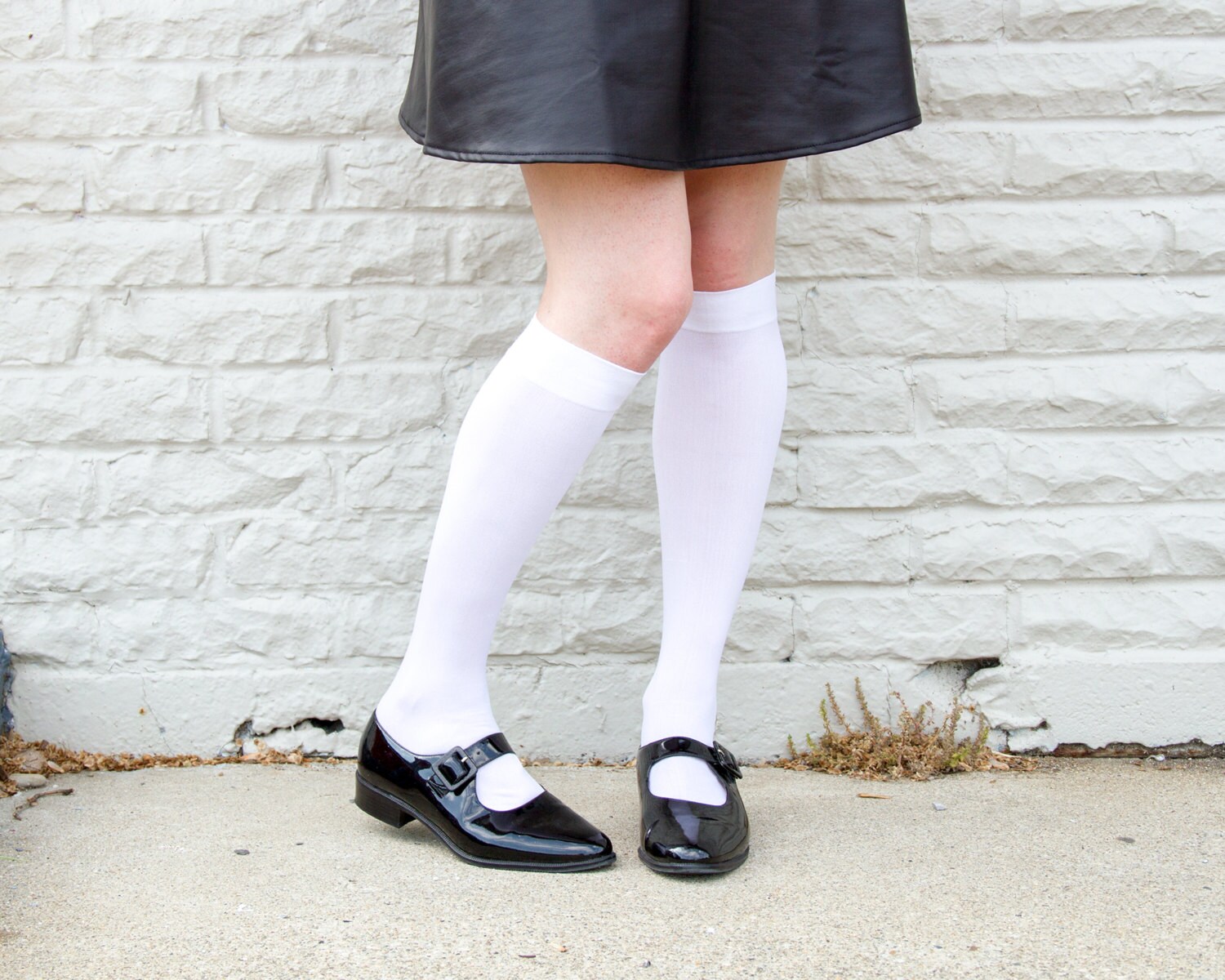 Vintage Black Leather Mary Janes 75 Patent Leather Shoes