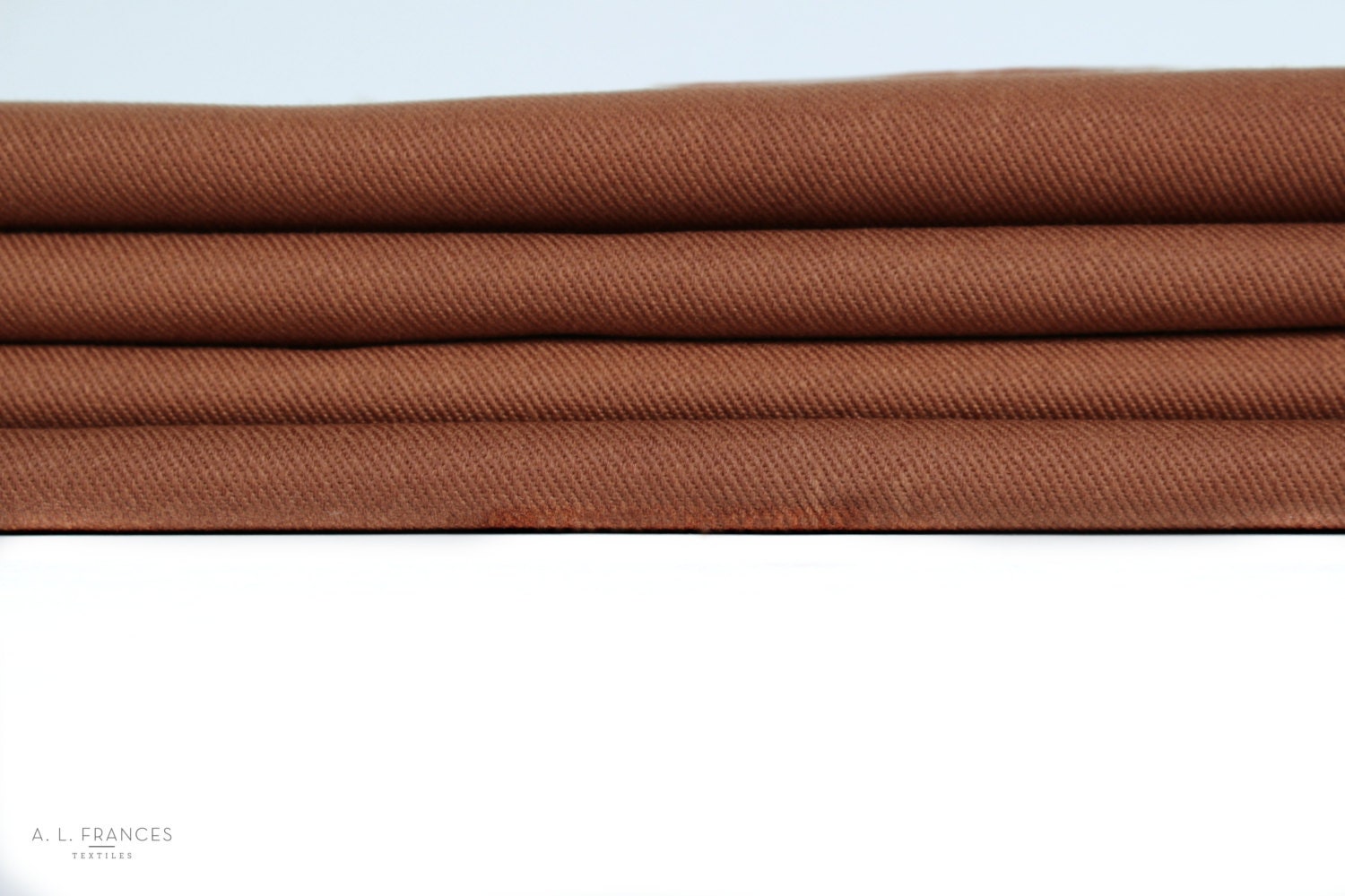 Waxed Cotton Denim Twill Fabric Copper 12 oz. 60 Inches wide
