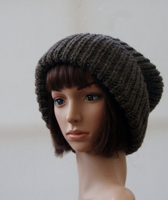 womens oversized chunky knit beanie