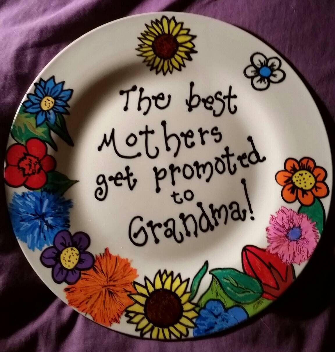 Personalized Grandma Plate Grandmother Plate by ShopMetamora