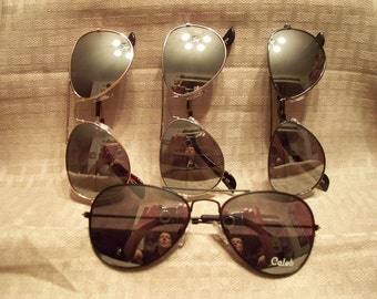 PERSONALIZED SUNGLASSES ENGRAVED WITH A NAME. by Snazzyeyes