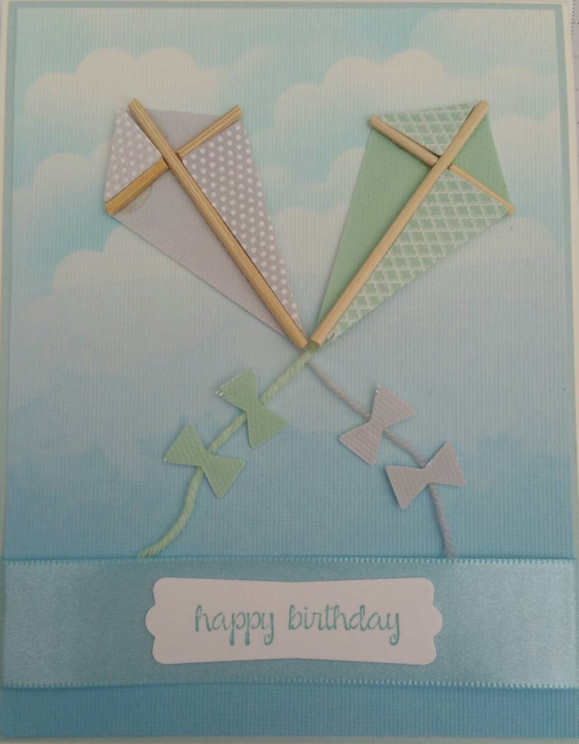 Kite Birthday Card GG by BowAttack on Etsy