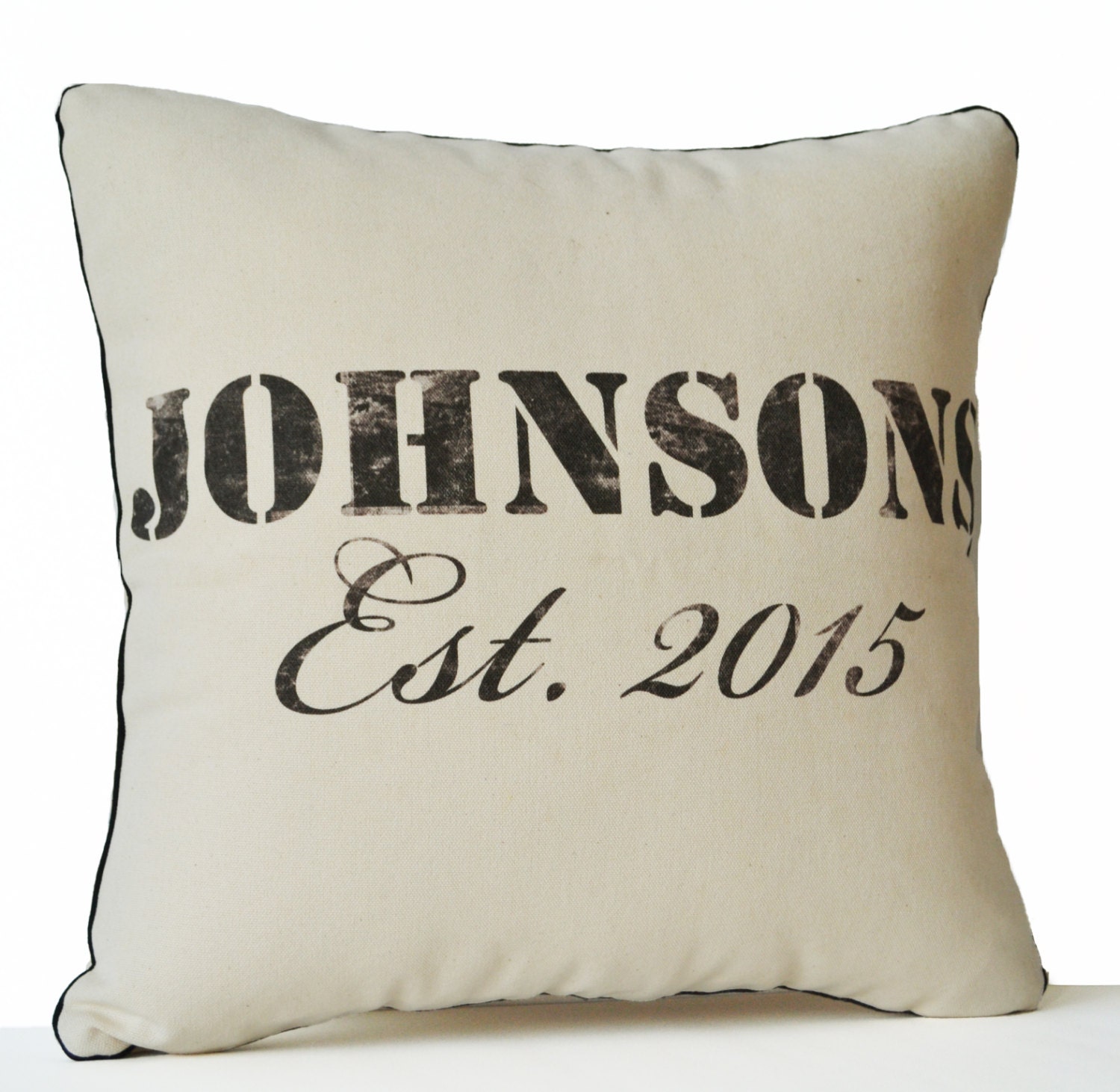 personalized pillow cover family name organic ivory cotton personalized pillow cover family name organic ivory cotton