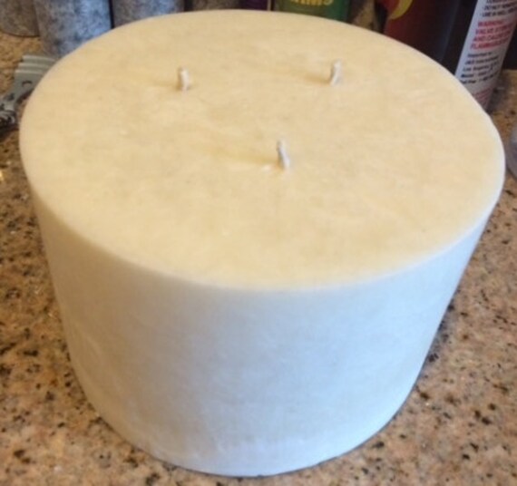 Extra Large 6x4 Round centerpiece 3 wick candle. CHOOSE YOUR SCENT and
