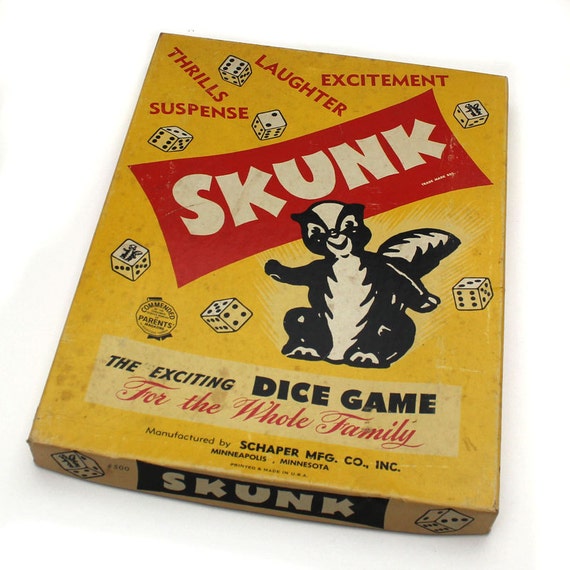 SKUNK The Exciting Dice Game 1953 by W.H. Schaper by GrandmaDied