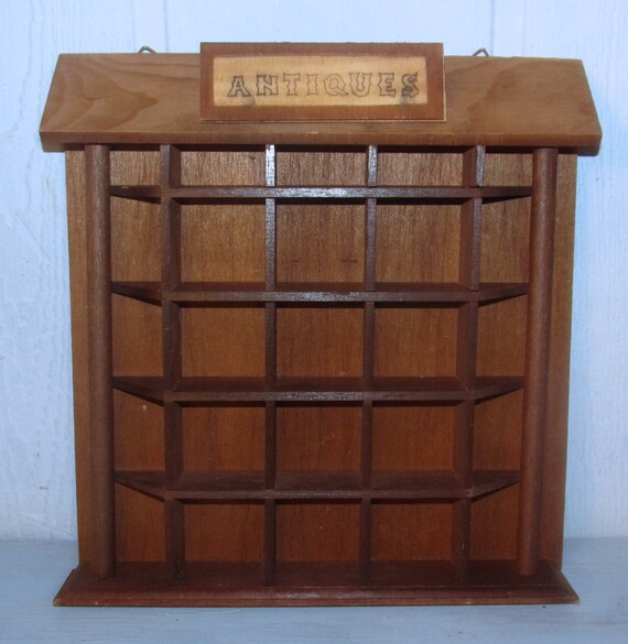 Display Case Wooden 12 Thimble Display