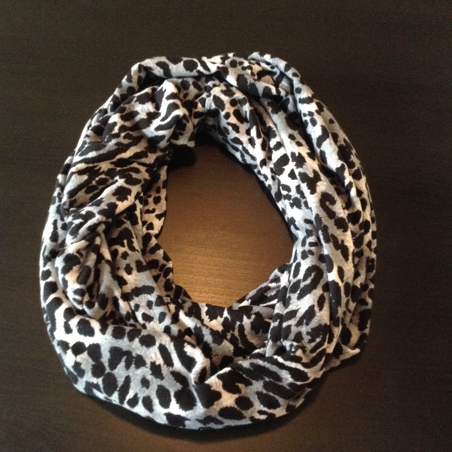 Animal Print Jersey Knit Infinity Scarf by BodeansBoutique