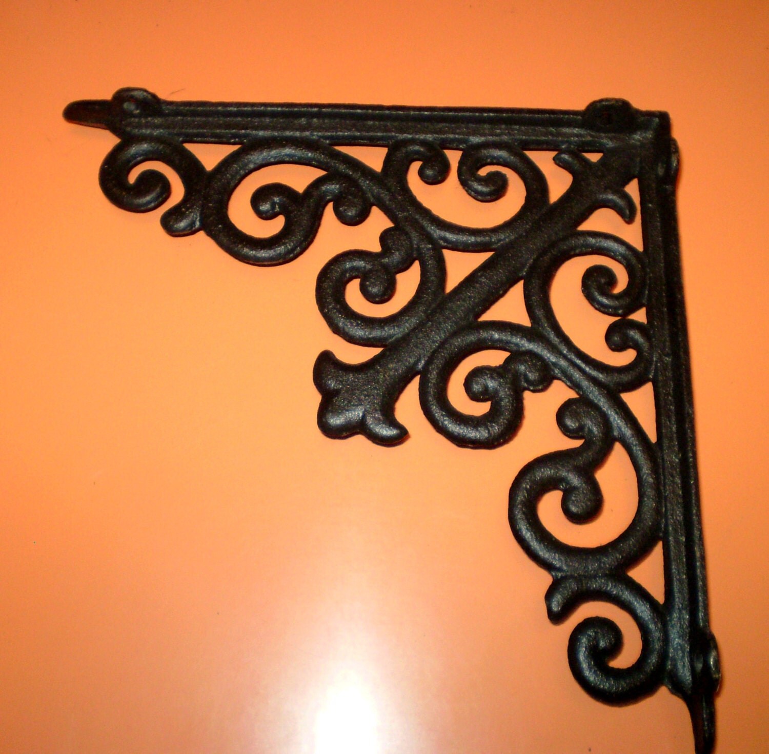 8 Pack Cast Iron Shelf Brackets – Rustic Farmhouse Wall Mount – 6.5" X 6.5" Triangle – Midwest Craft House