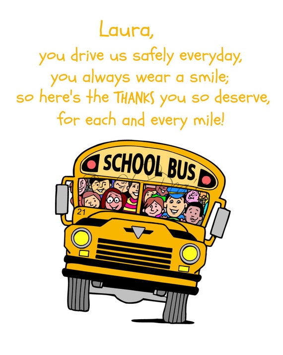 Bus Driver Gift School Bus Driver Print Gift for by LilPeasPrints