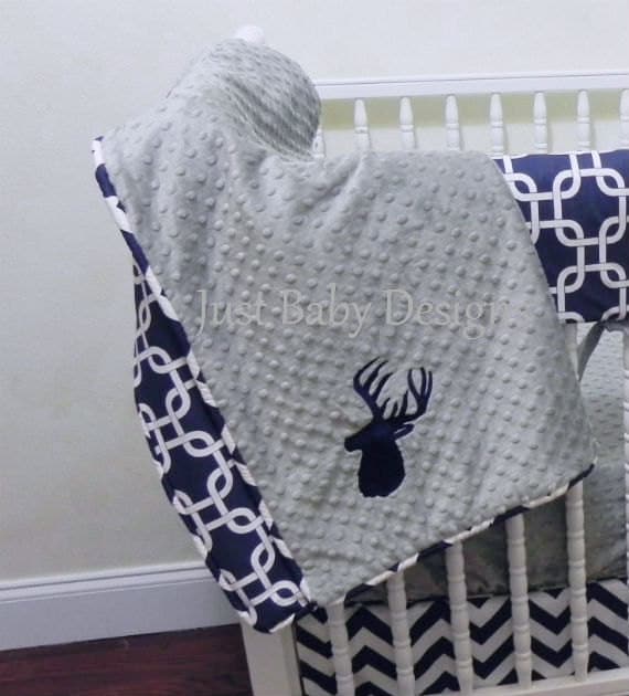 Custom Baby Crib Bedding Set Henley Deer Baby Bedding Boy