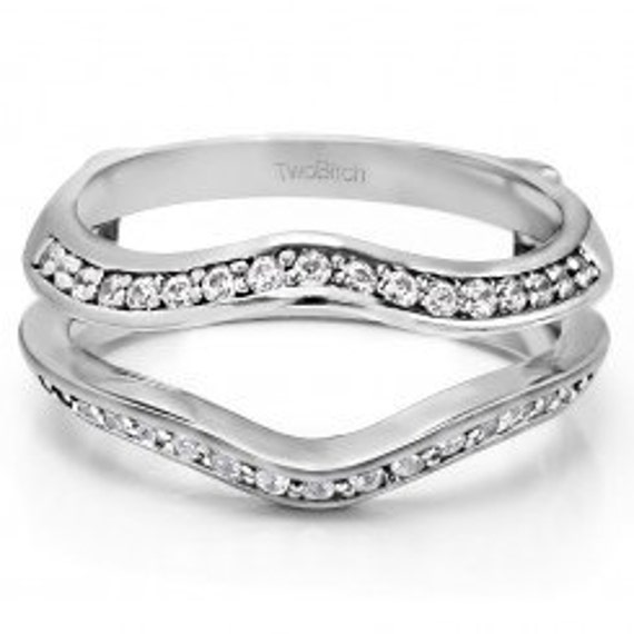 Open Classic Wedding Band Enhancer Sterling Silver Ring