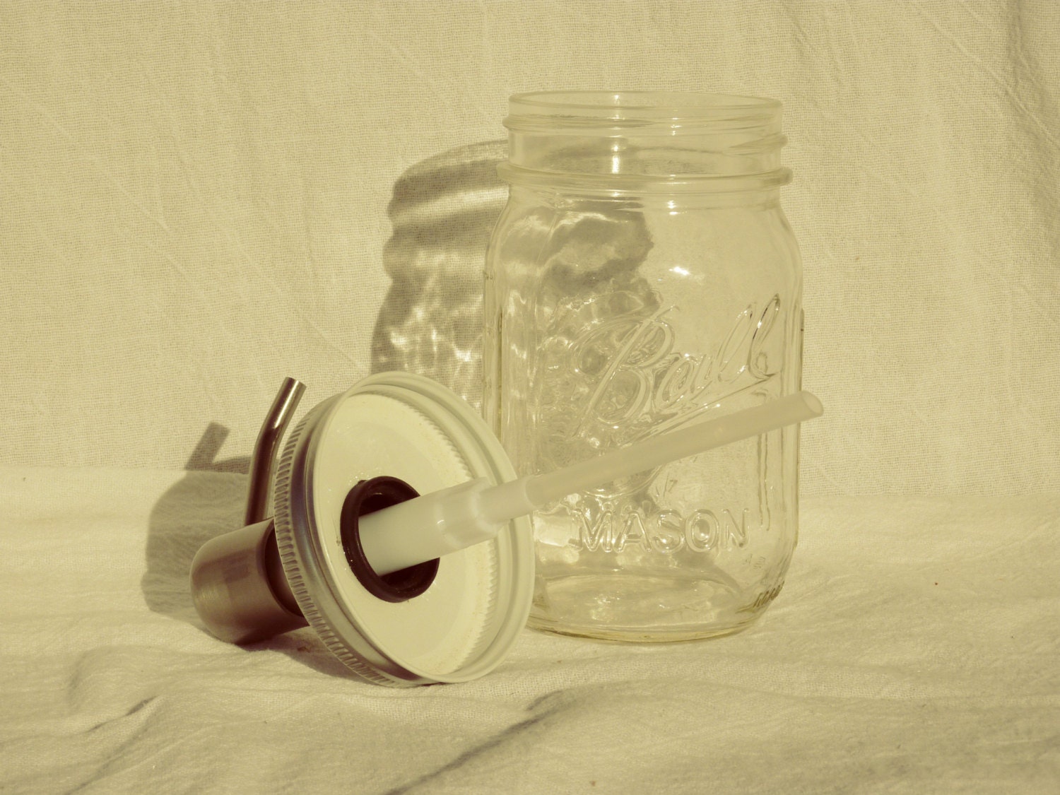 Clear Pint Ball Mason Jar Soap Dispenser or Lotion Pump