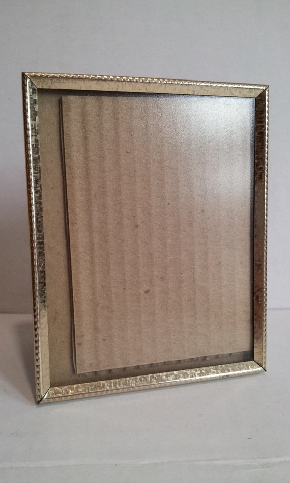 4x5 Gold Toned Picture Frame Vintage Like Metal with Easel
