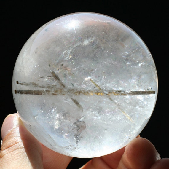 rutilated quartz sphere large gold rutile quartz crystal
