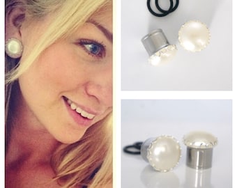 White Pearl Plugs 8g-1" Cute Gauges 2mm-25mm