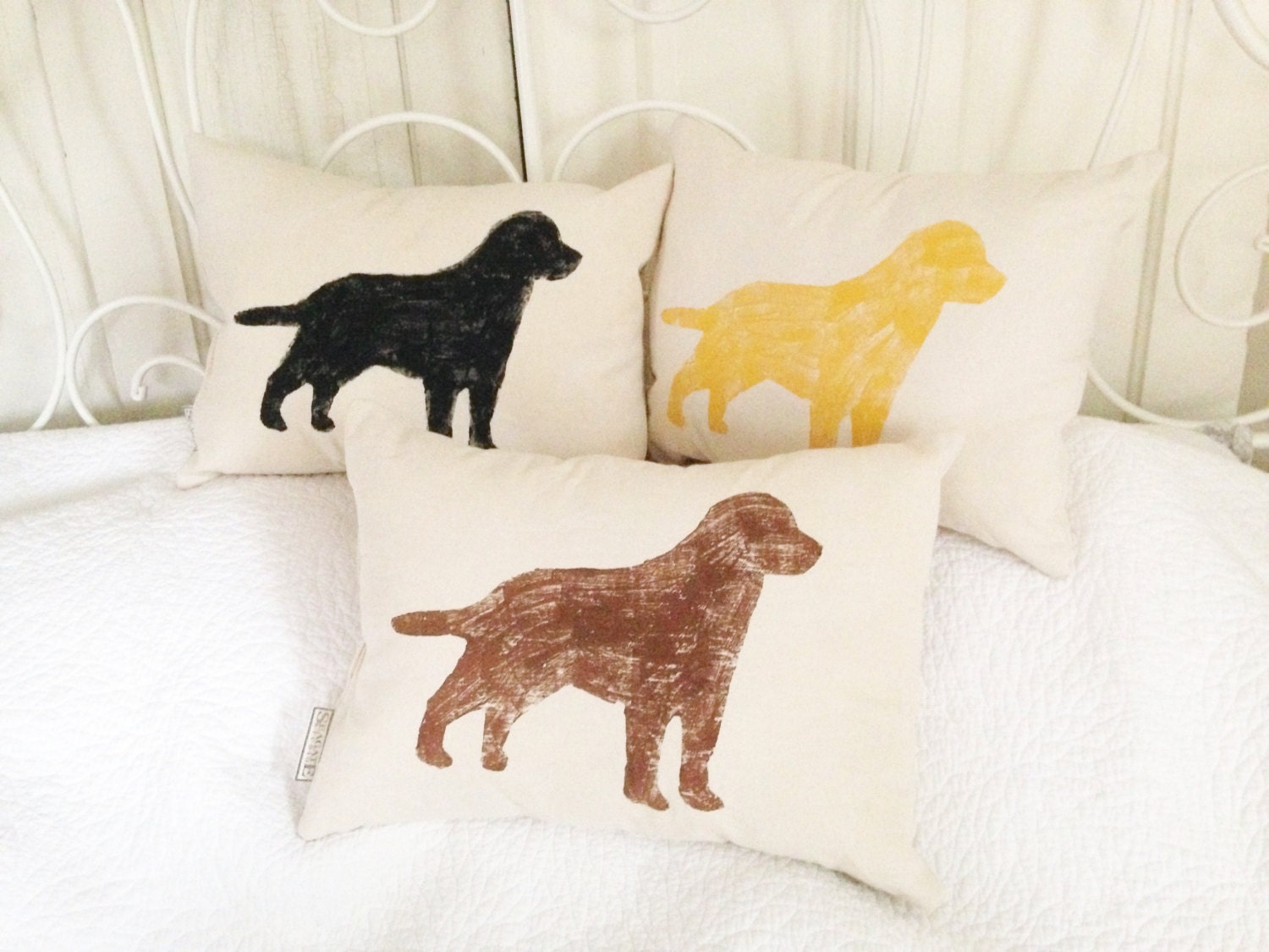 yellow lab throw pillows