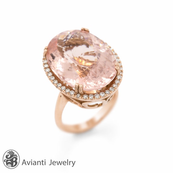 The gallery for > Morganite Engagement Ring Etsy
